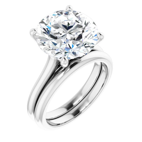 Anillo Solitario Redondo, Oval, Emerald o Cushion