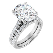 Anillo con Diamantes Laterales Redondo, Oval, Emerald o Cushion
