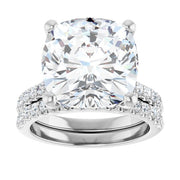 Anillo con Diamantes Laterales Redondo, Oval, Emerald o Cushion